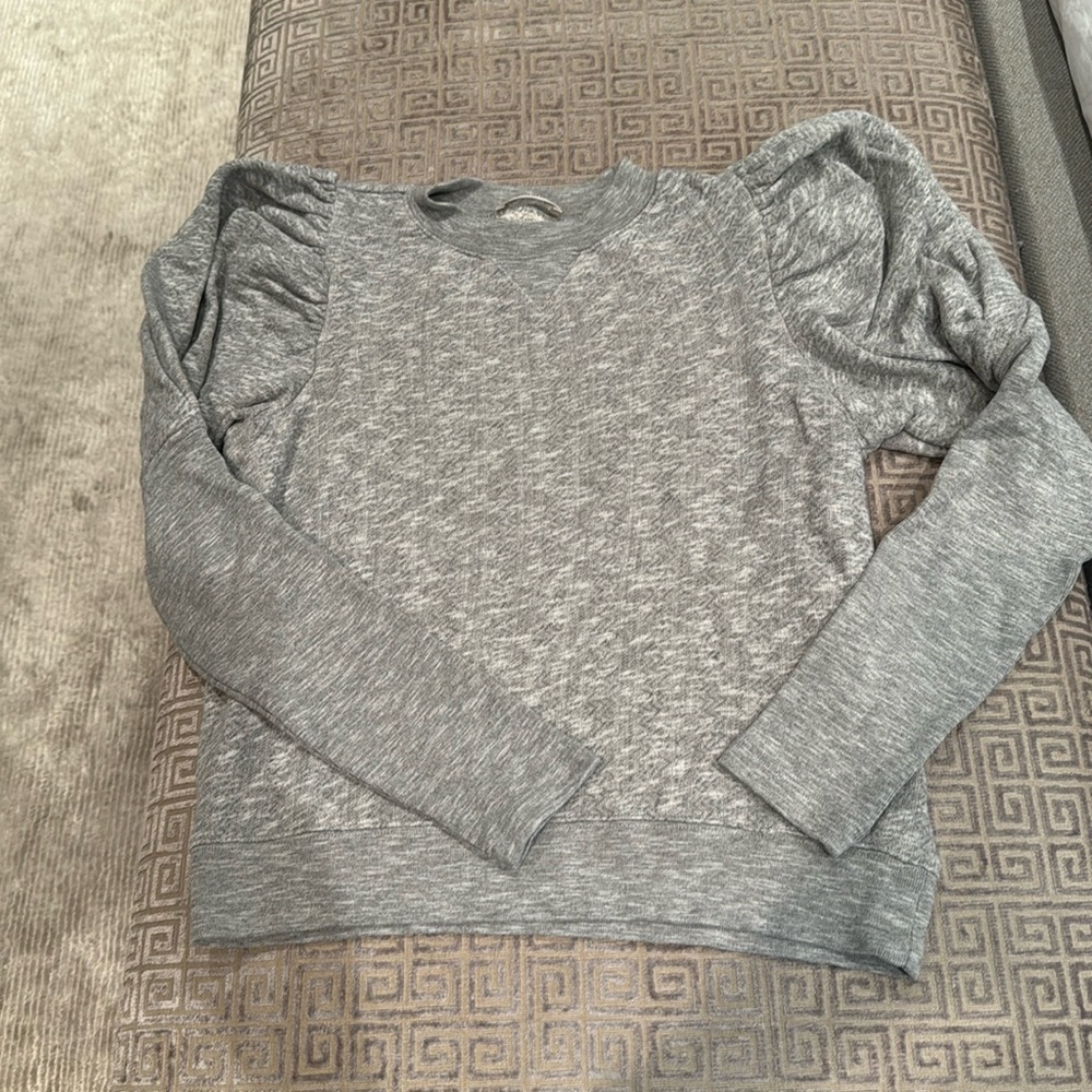 Ulla Johnson gray puff sleeve sweatshirt size S
